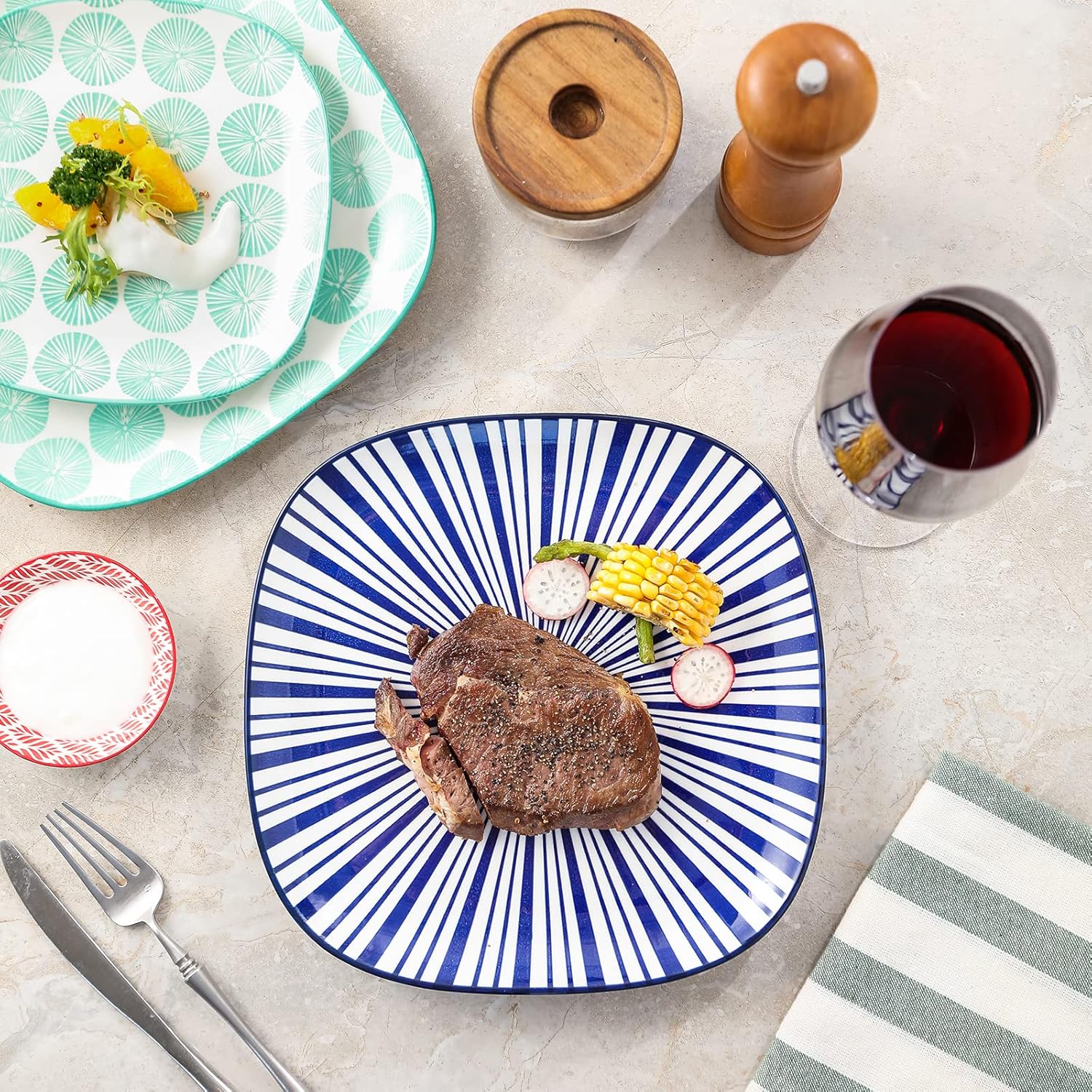 Selamica Square Salad Plates Set of 6