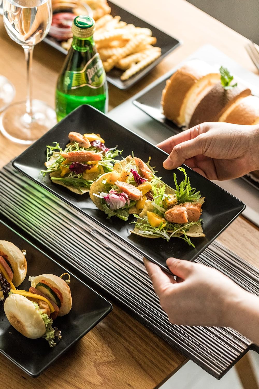 Gomakren Black Serving Platter Set