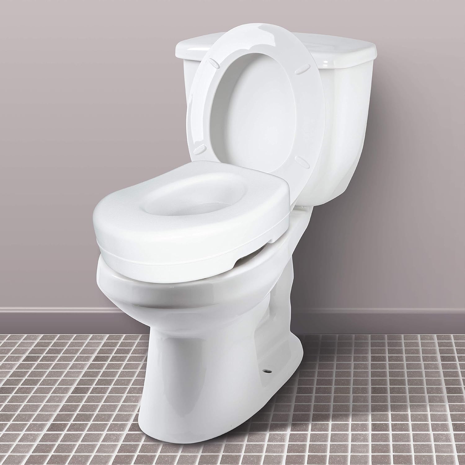 Carex Elevated Toilet Seat - 55 inch Riser