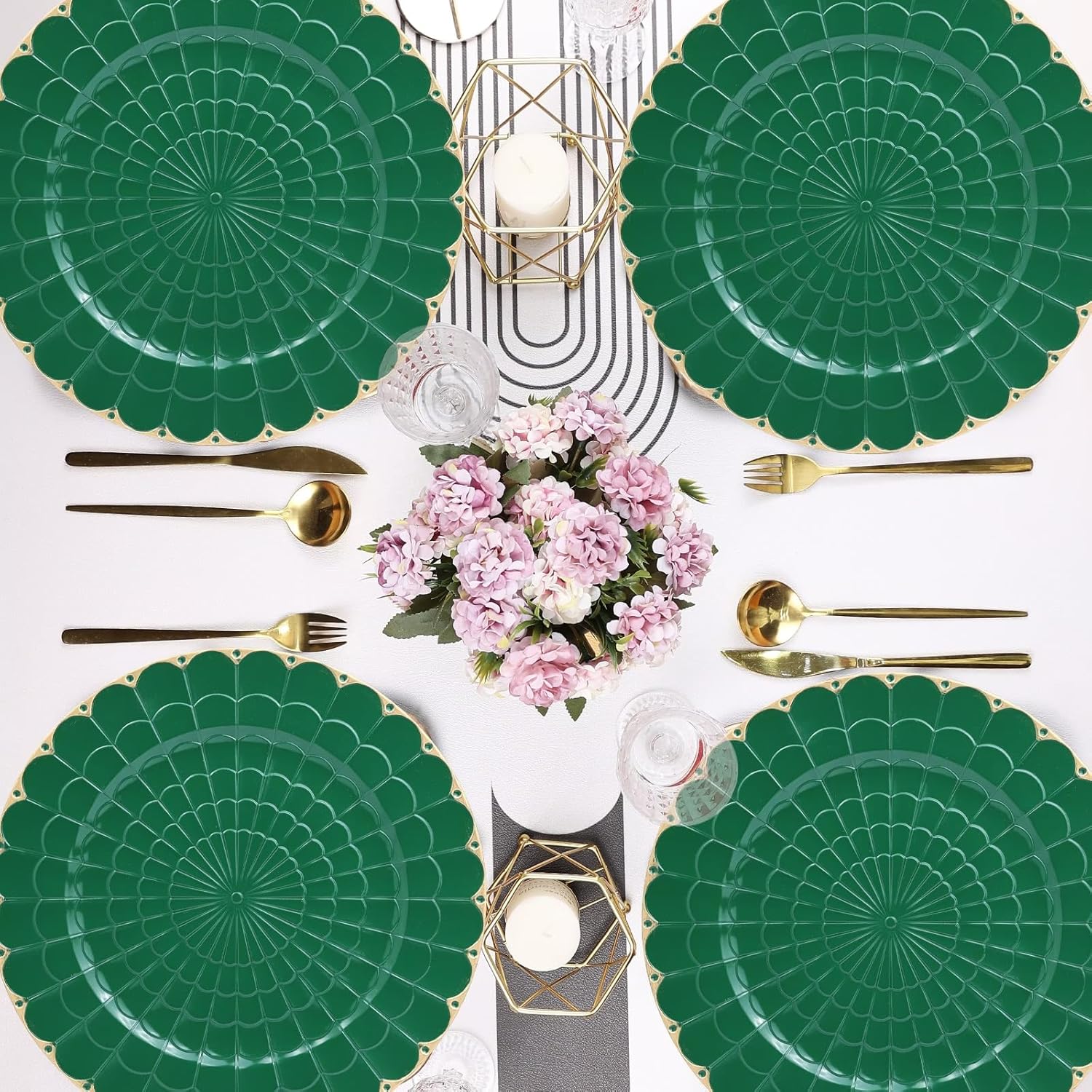 Omuriko Green Charger Plates Set of 6