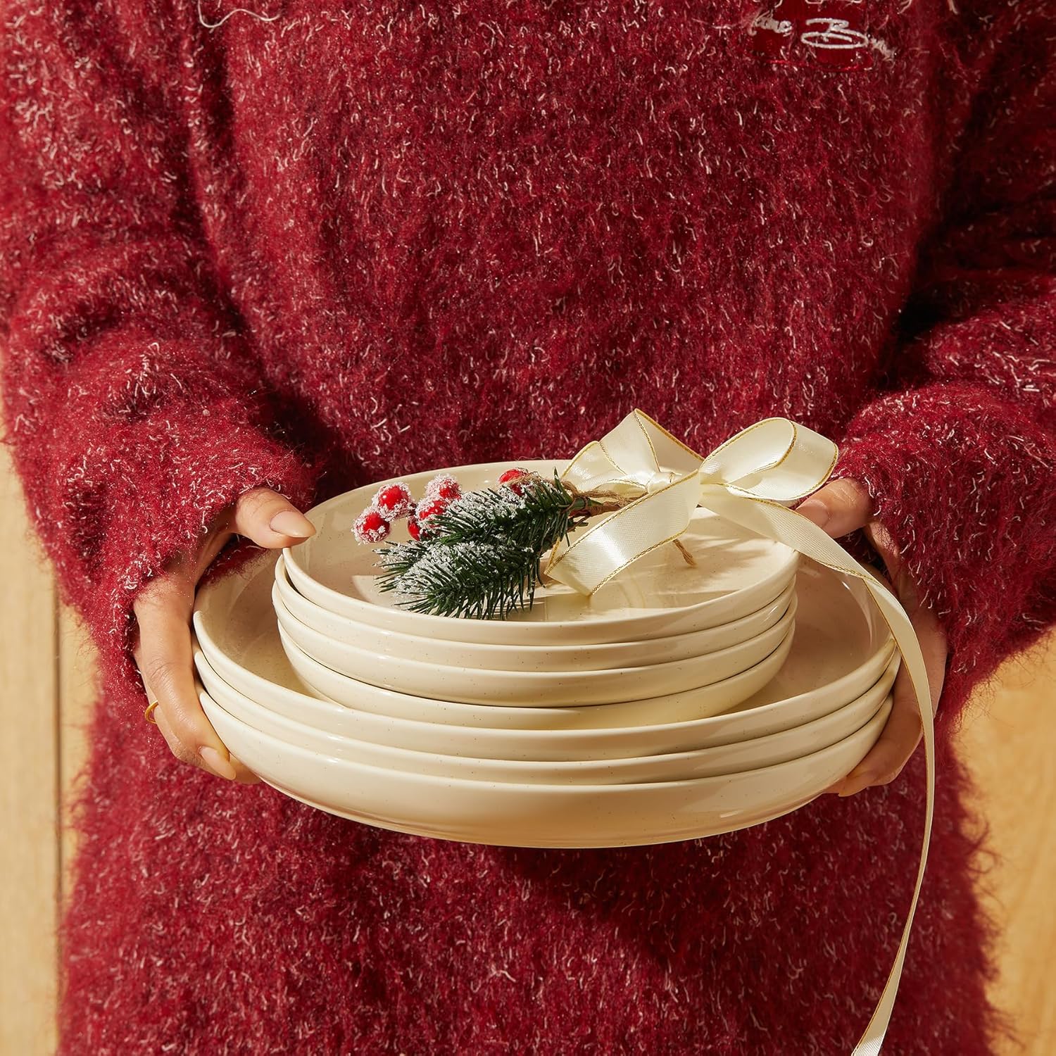 Sweese 10-inch Porcelain Dinner Plates Set of 6