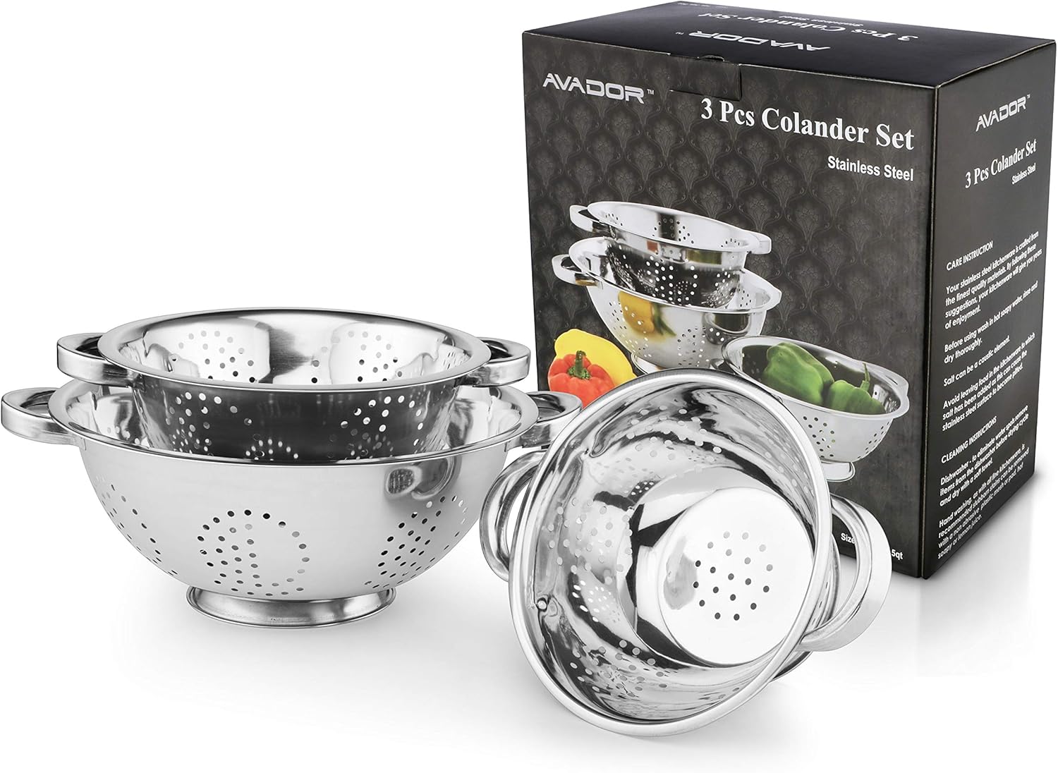 Premium Stainless Steel Mixing Bowls Set - Space-Saving Easy to Clean