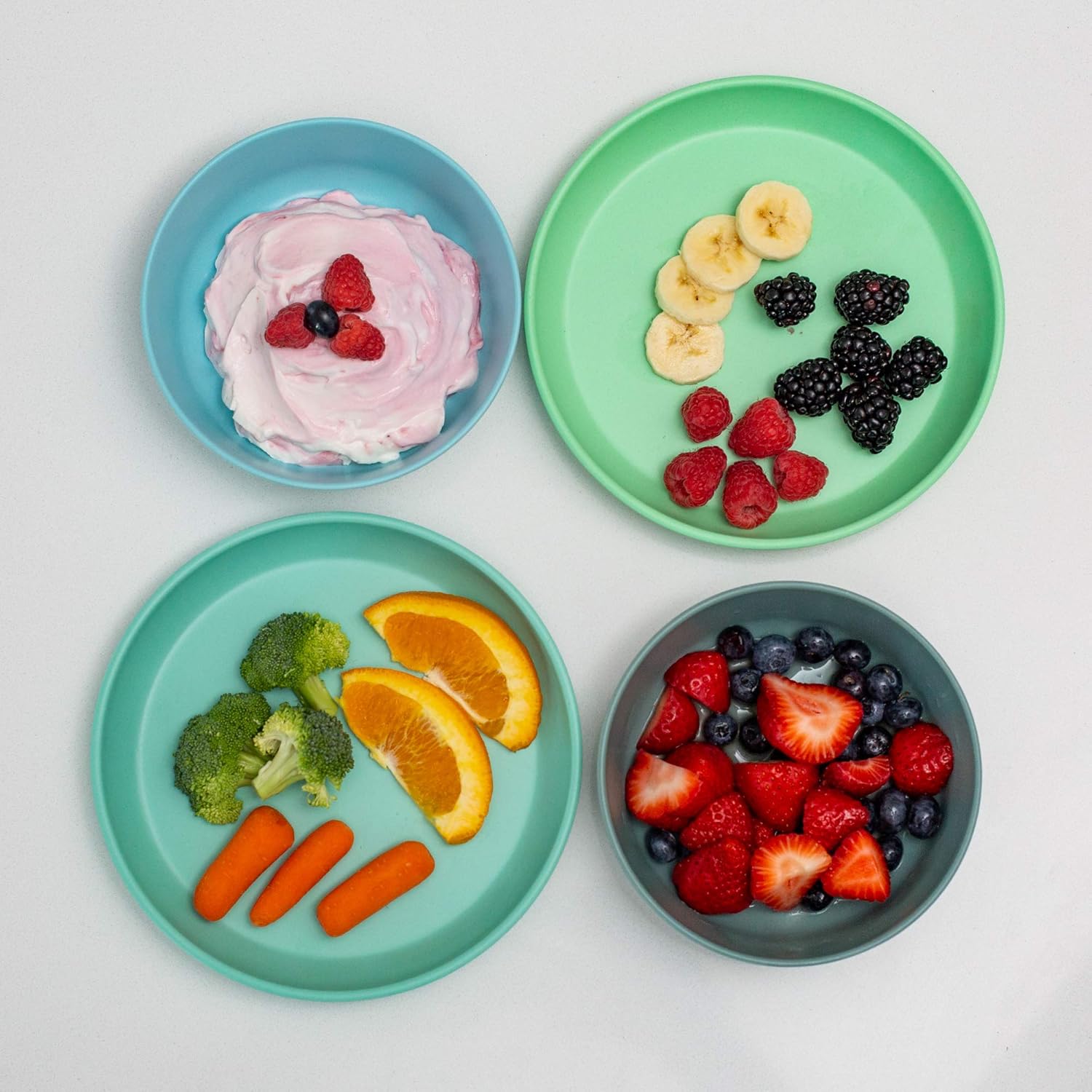 Bamboo Kids Plates Bowls Set