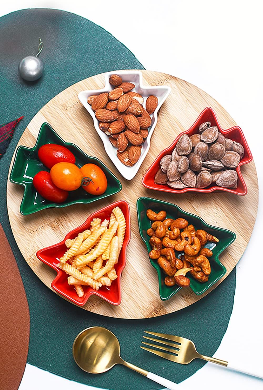 Rotating Colorful 108-inch 5PCS Plates Set