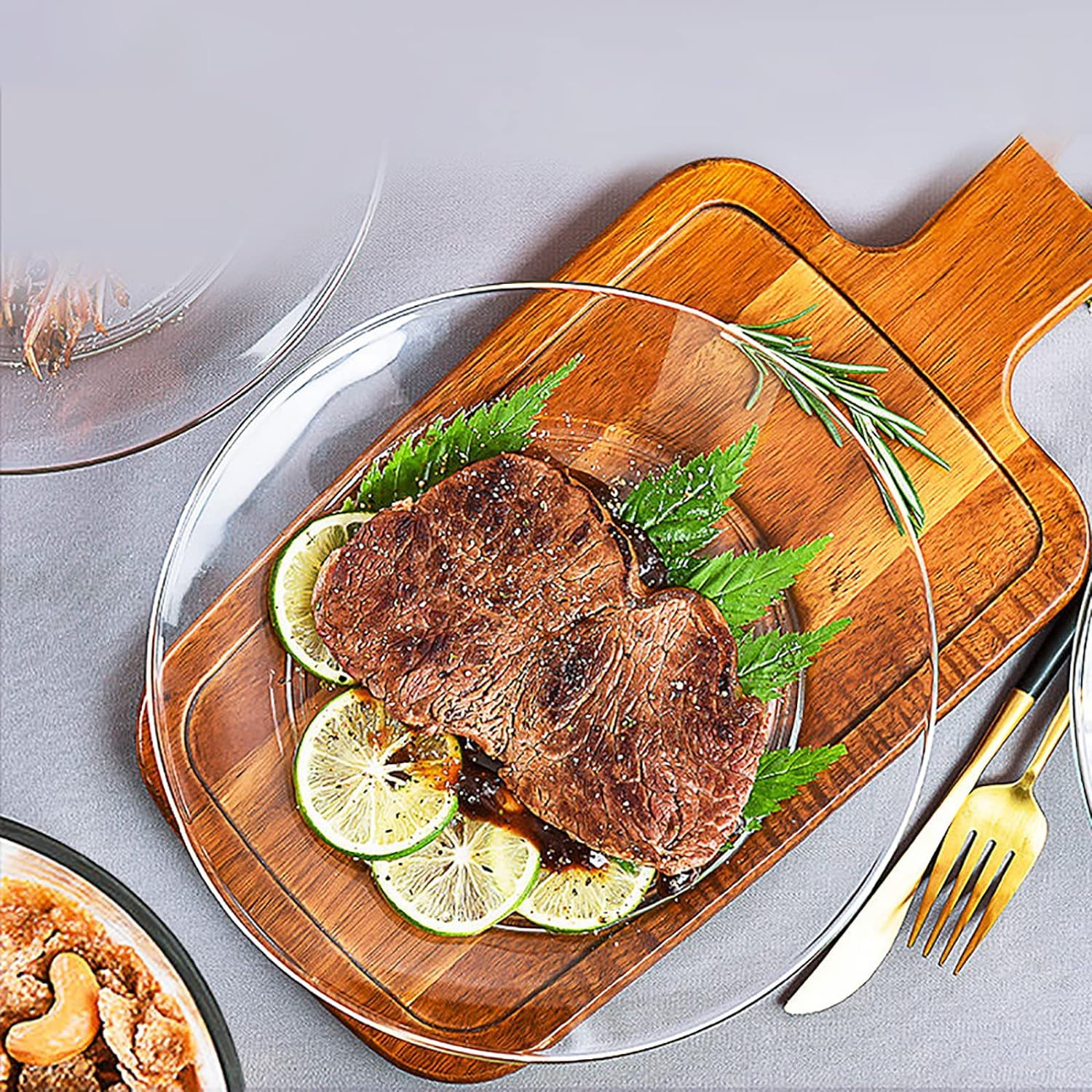 Elegant 8-Pack Glass Dessert Plate