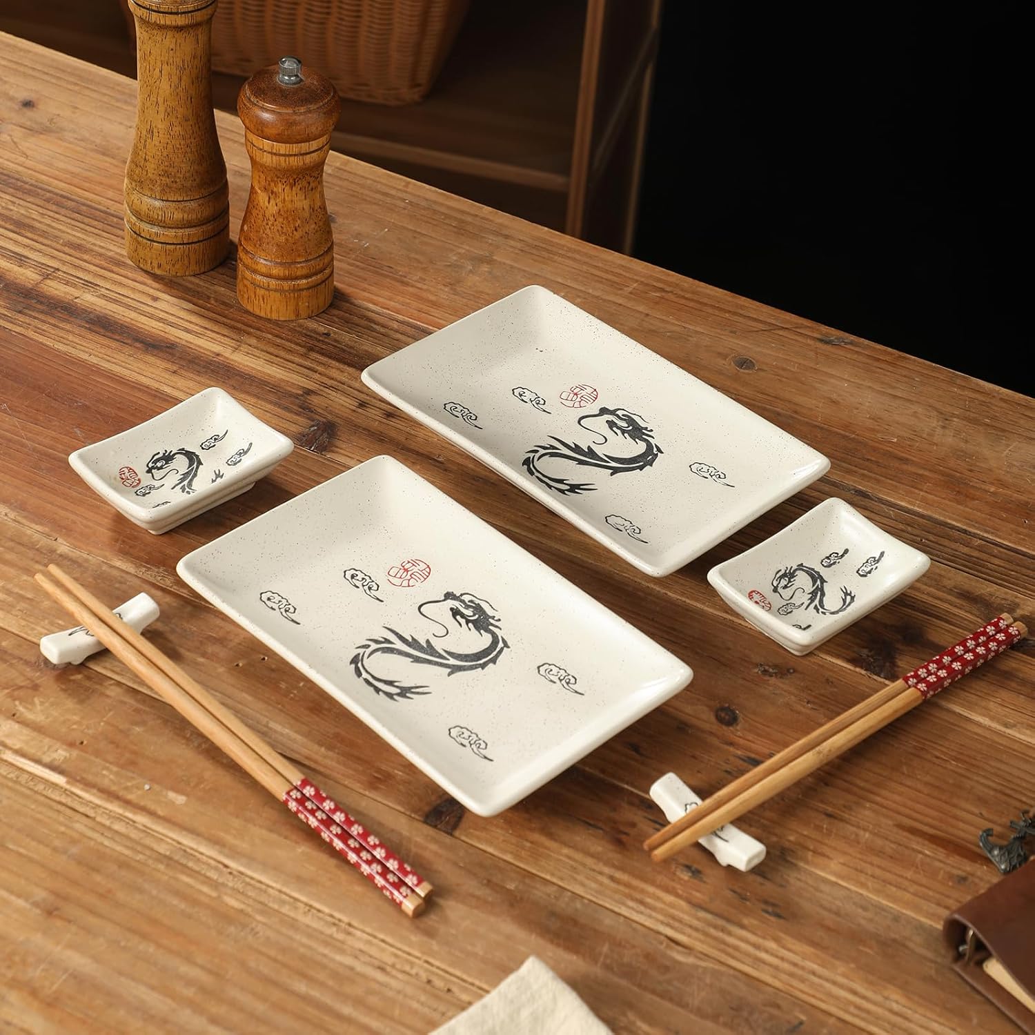 Elegant Sushi Plates Set