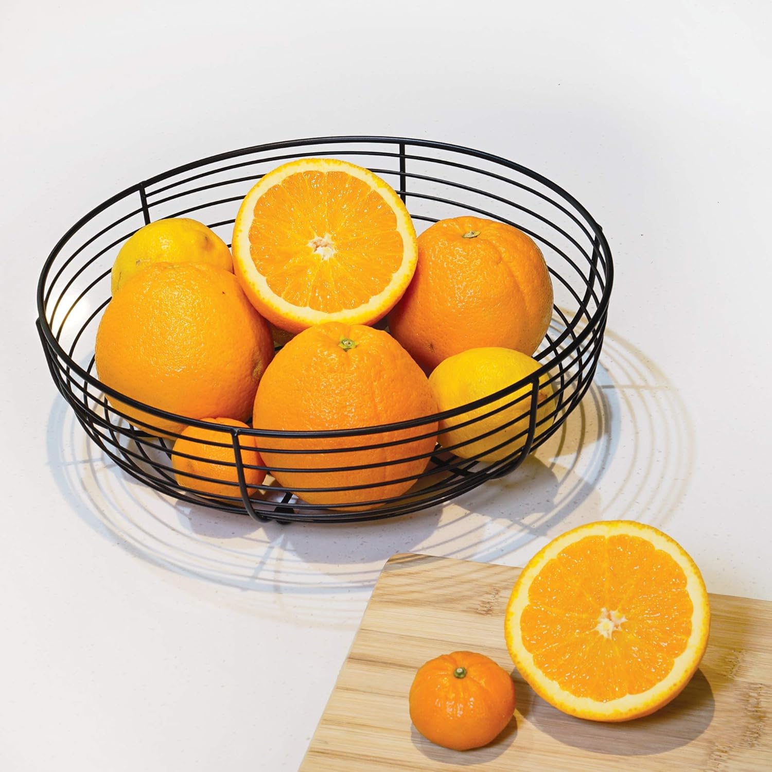 CAXXA Black Wire Fruit Bowl with Durable Powder Coating