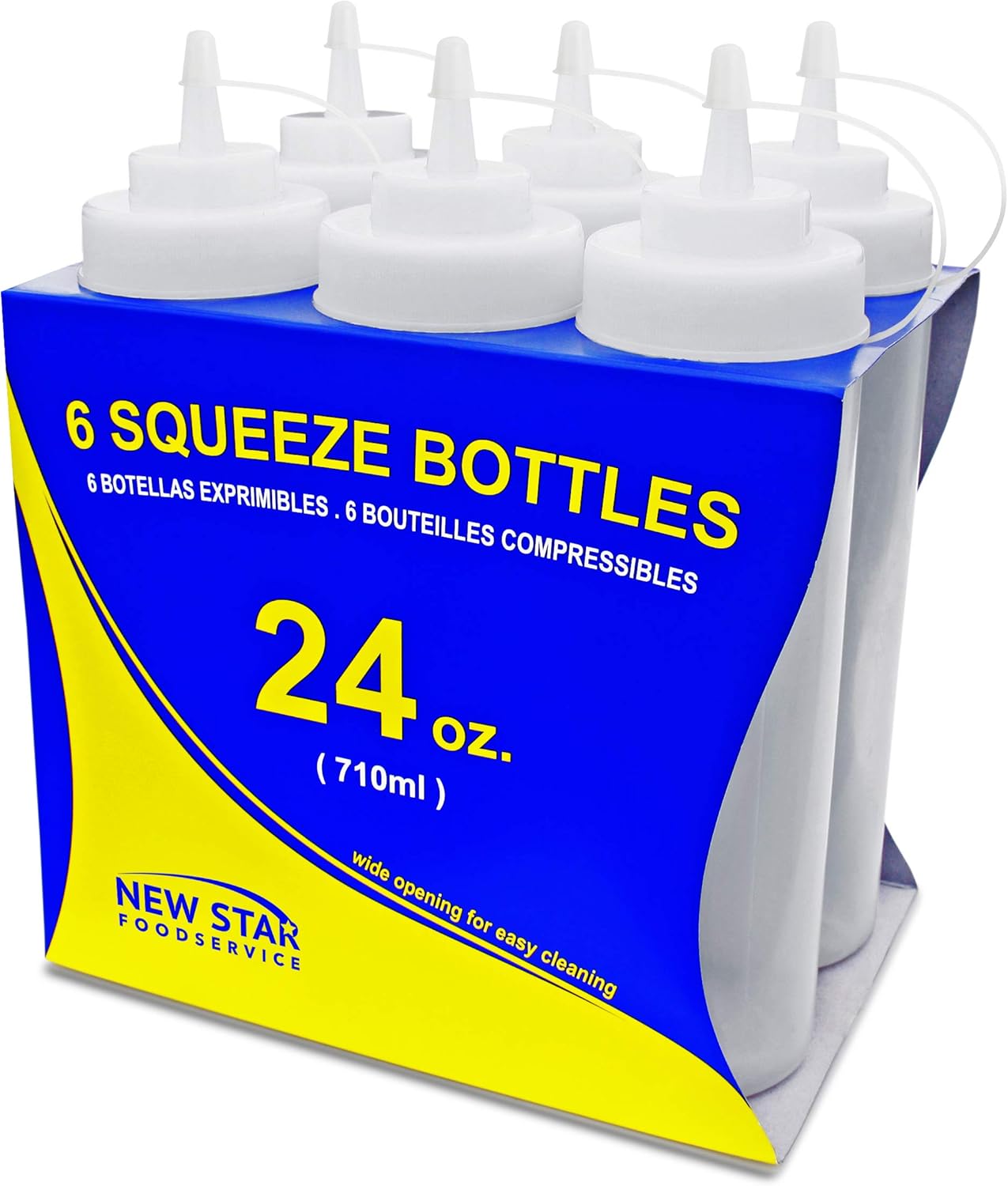 New Star Foodservice 26238 Squeeze Bottles Set of 6