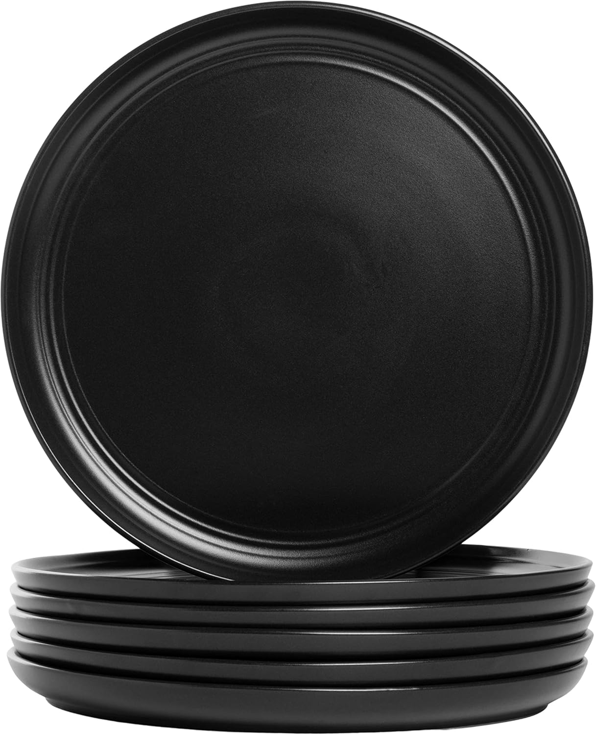 Matte Black Elegant 105-inch Dinner Plate Set of 6