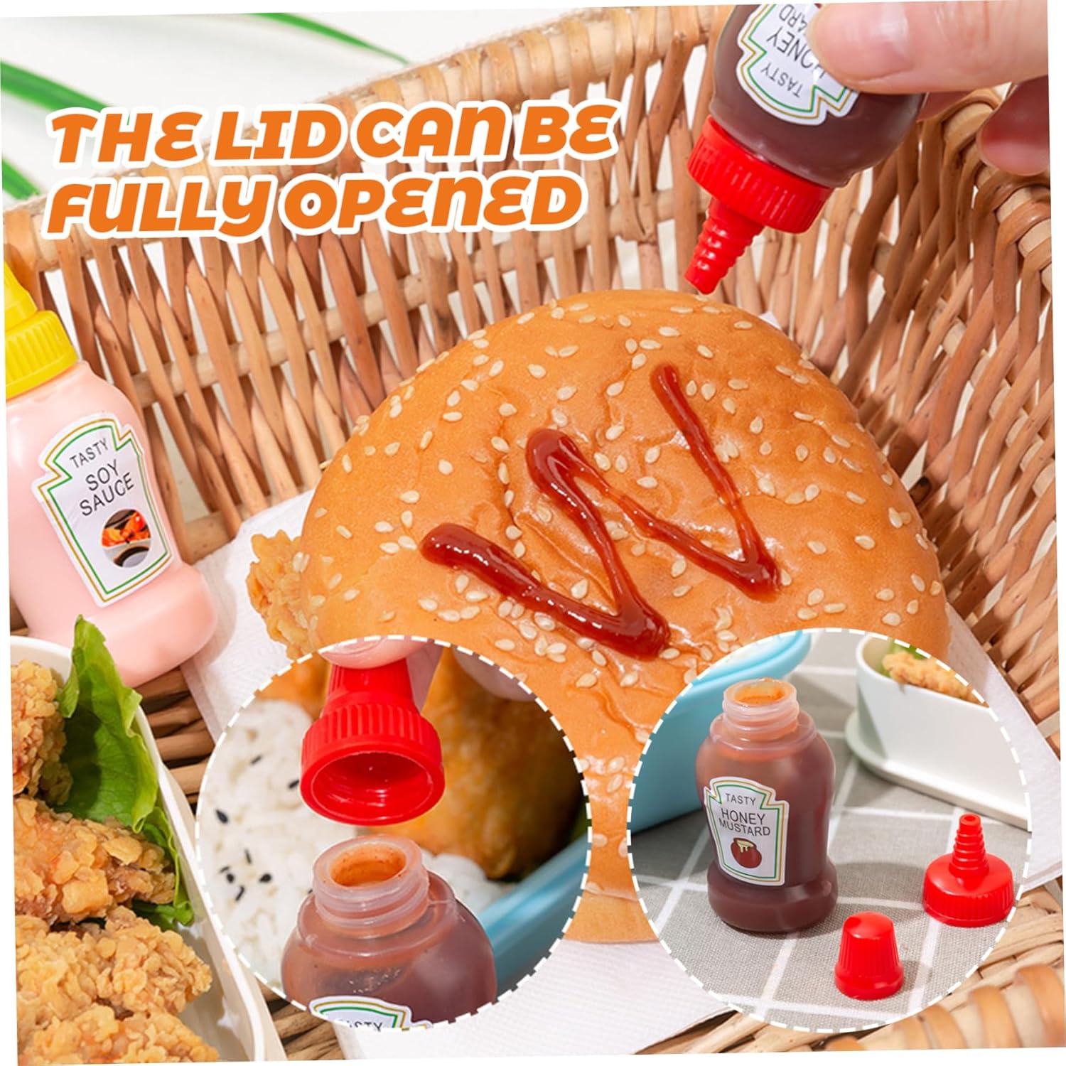 Neroyaner4-Pack Mini Ketchup Bottles