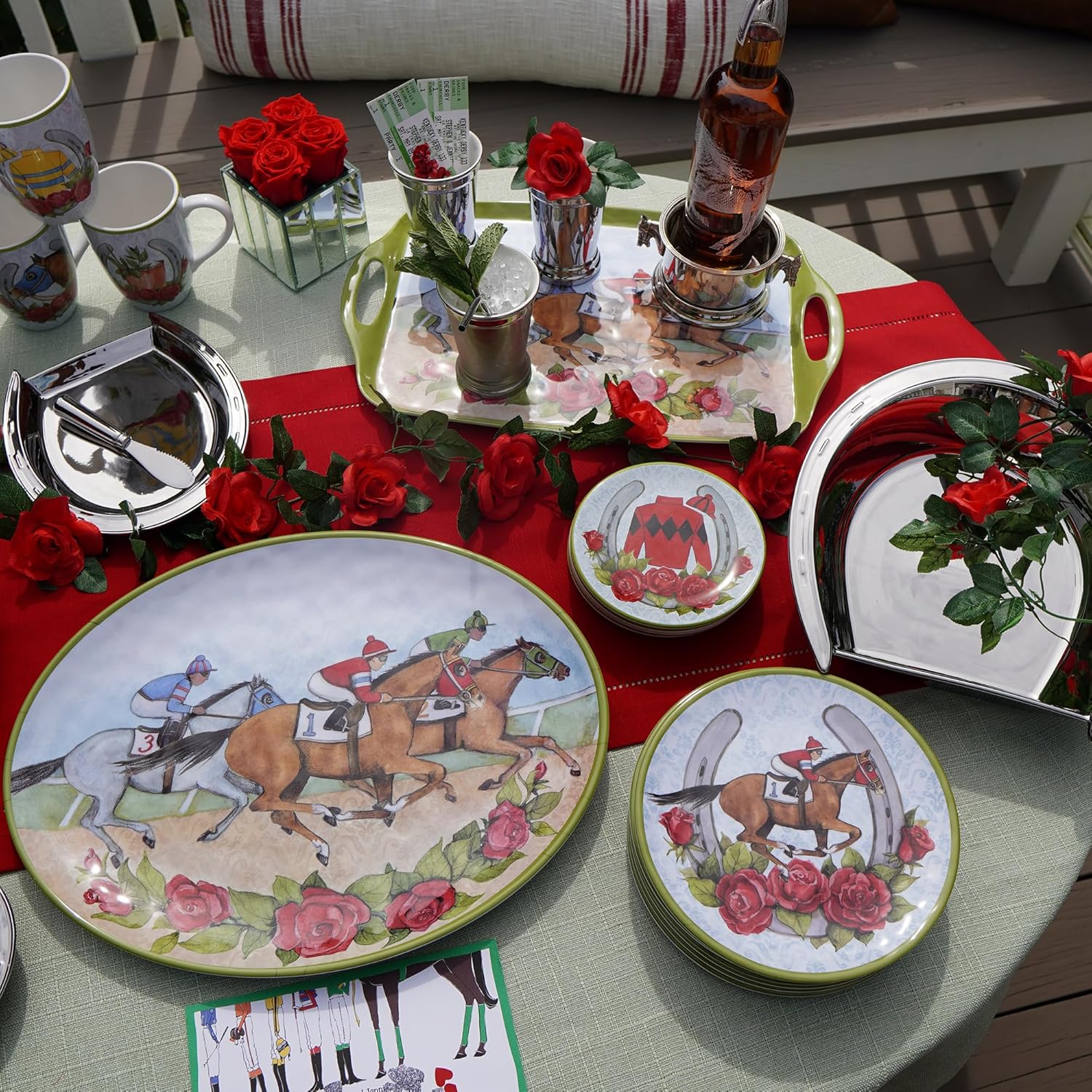 Silver Coast Elegant 6-Piece Melamine Plates Set for Kitchen Dining