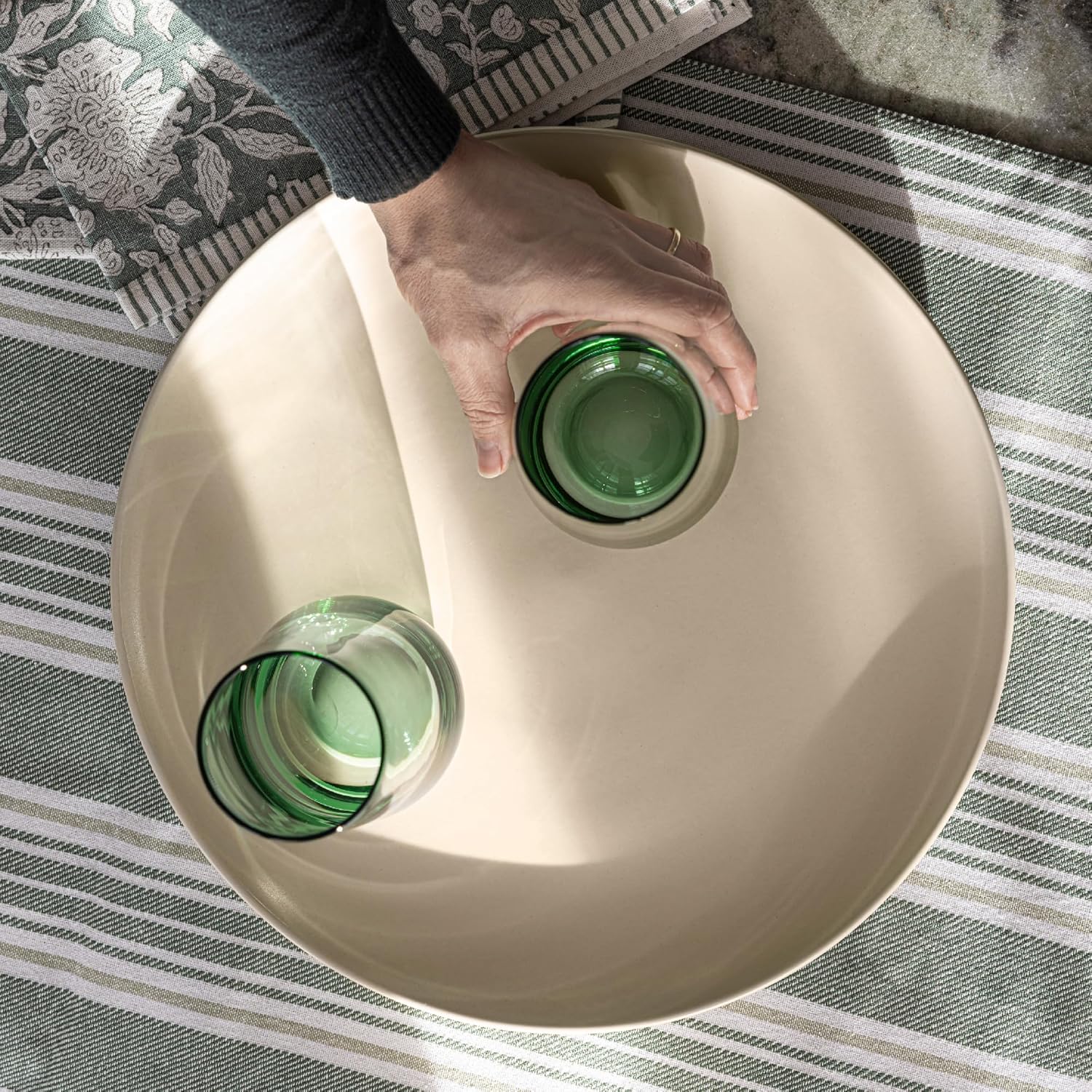 Stunning Elegance in Every Bite ovback Coupe Stoneware Serving Platter