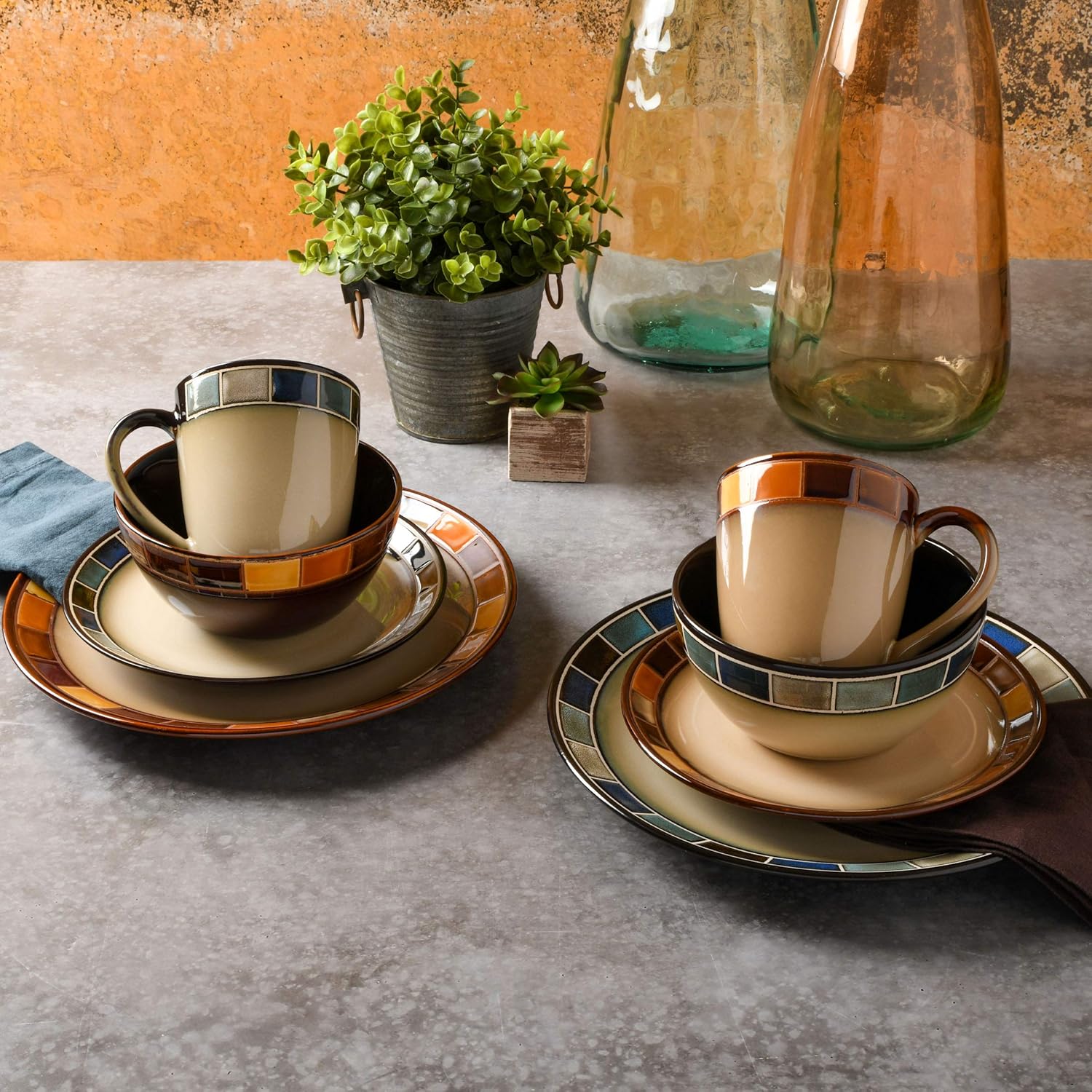 Elegant Spanish-Style Dinnerware Set Durable Unique designed Perfect for Entertaining