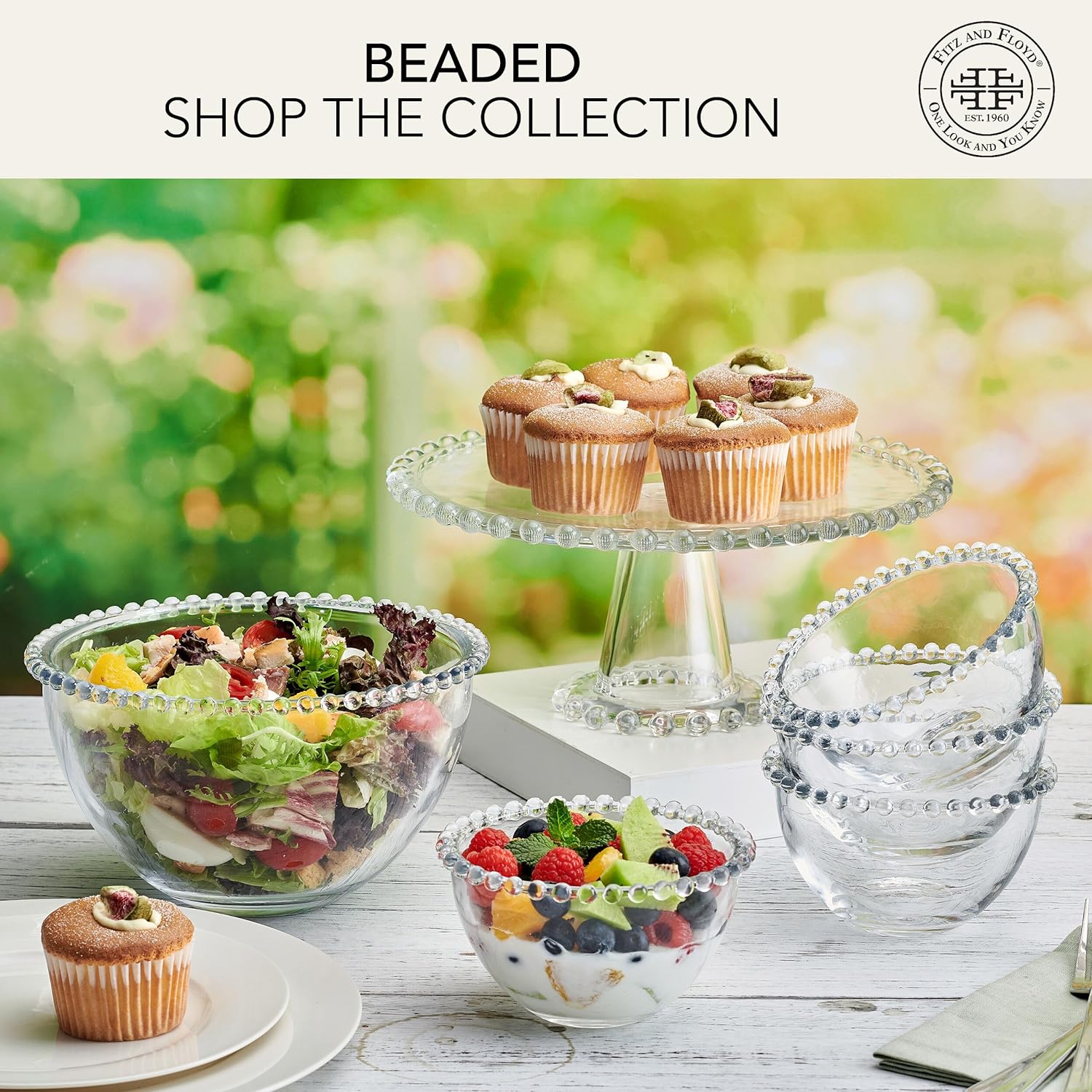 Beaded Glass Bowl Set