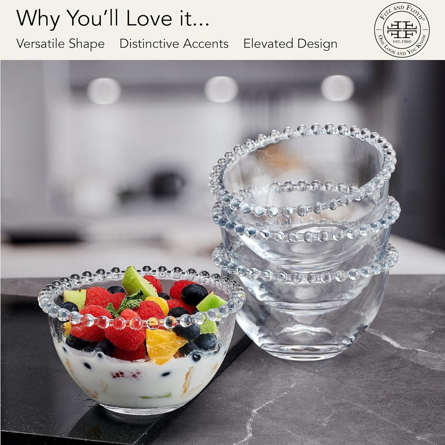 Beaded Glass Bowl Set