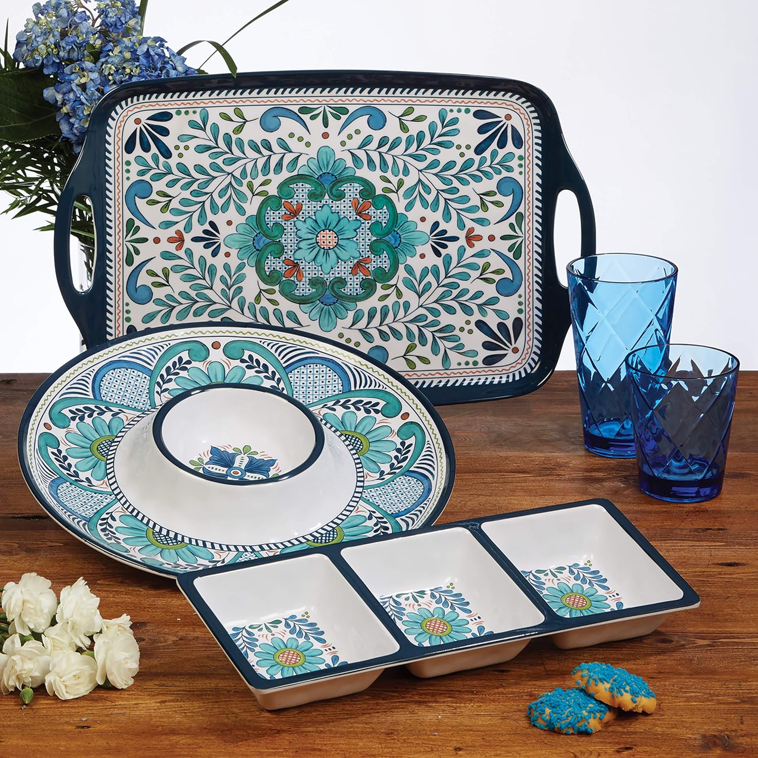 Certified International High-Quality Melamine Platter Set