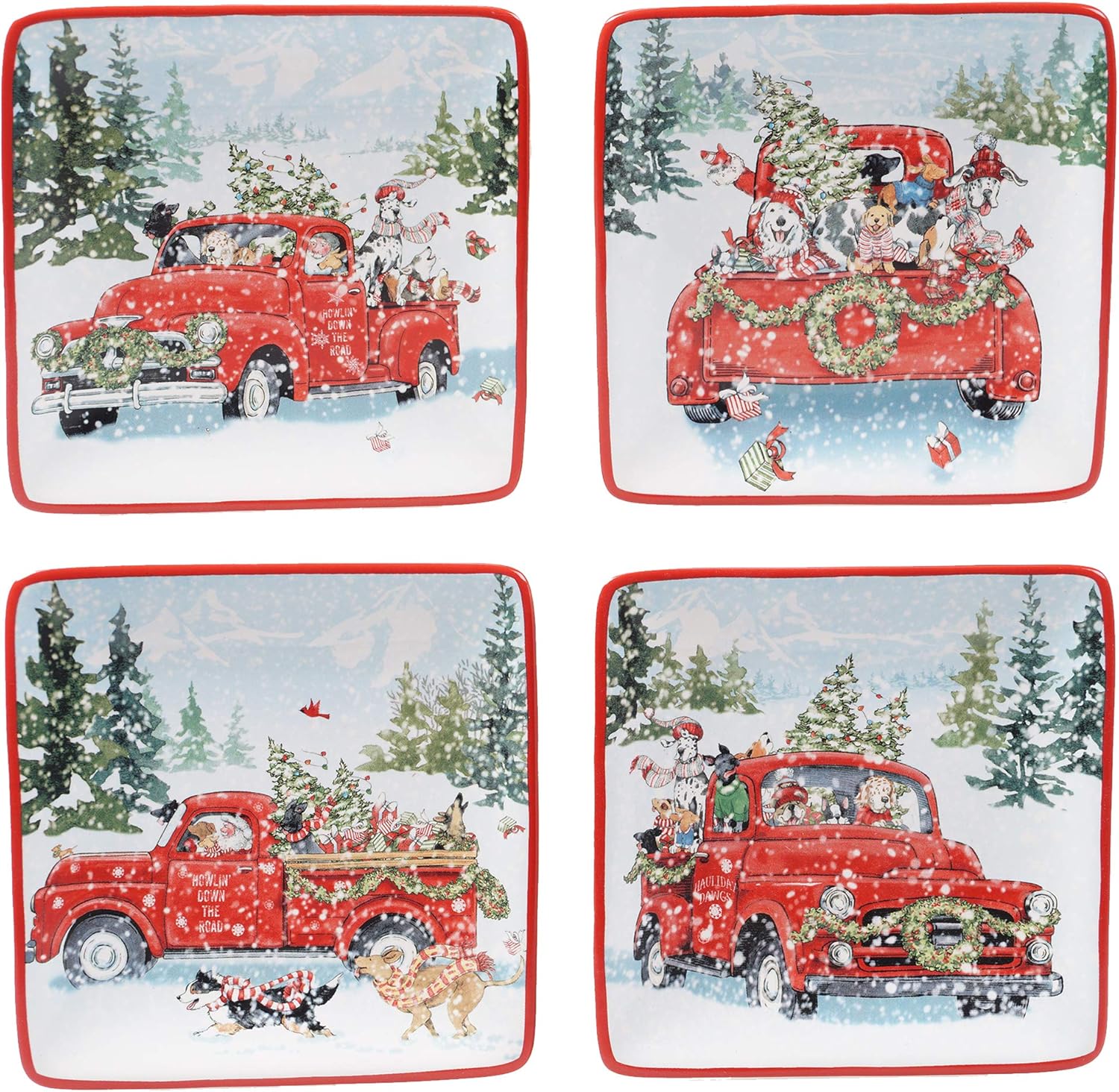 Certified International Special Delivery 6 Appetizer Plates Set of 4