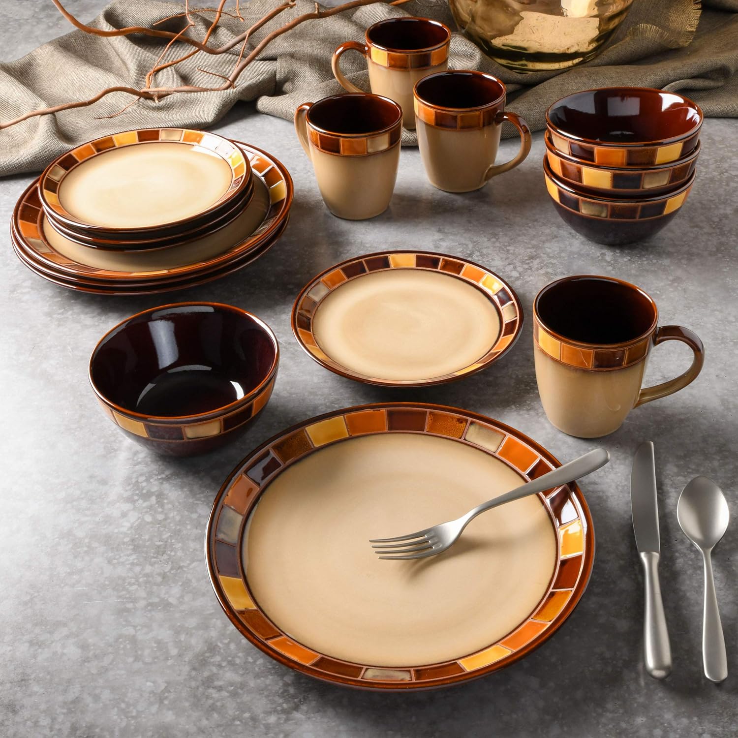 Elegant Spanish-Style Dinnerware Set Durable Unique designed Perfect for Entertaining