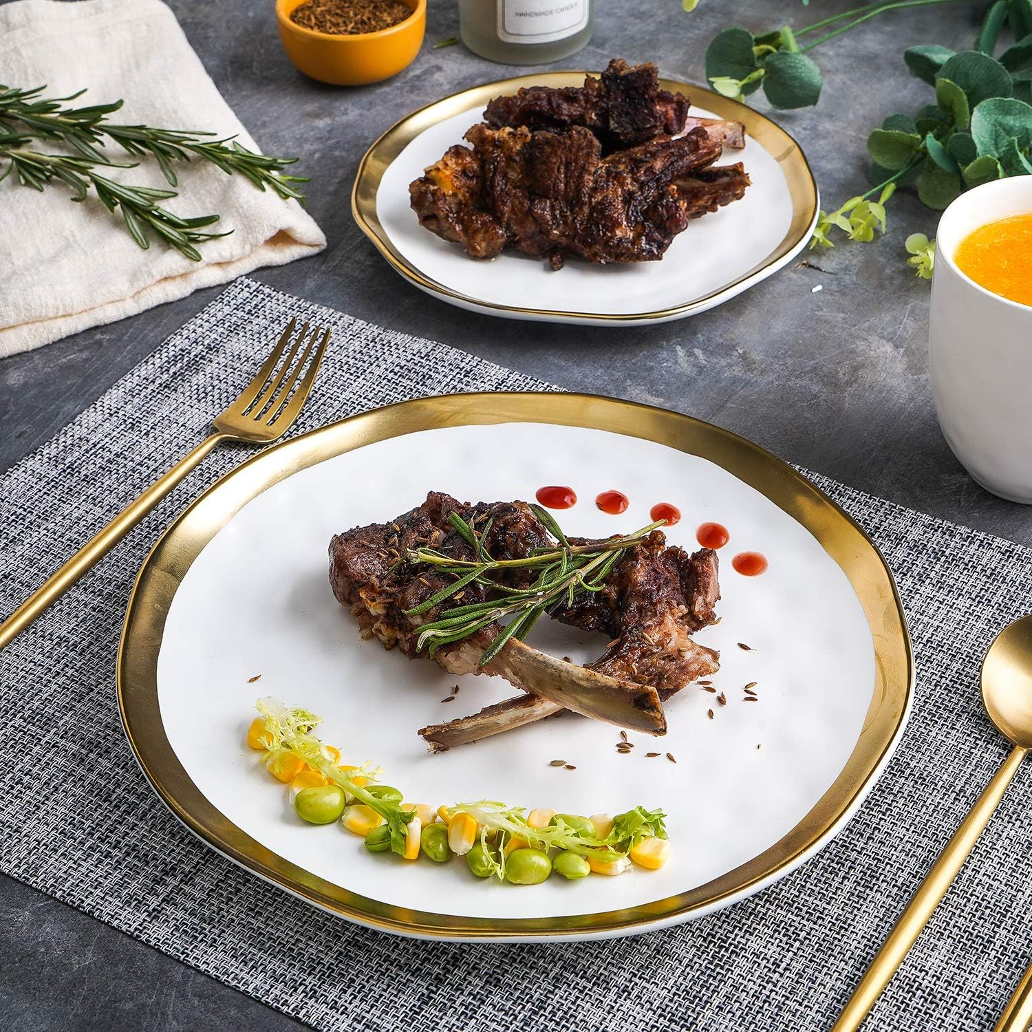 Elegant Stone Lain Modern Dinnerware Set