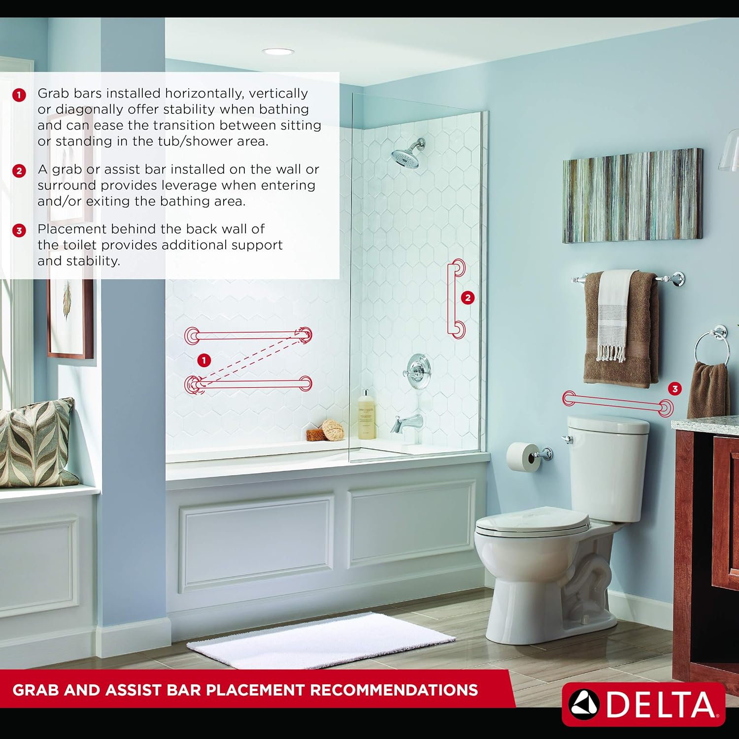Delta 24 Safety Bar for Bathroom