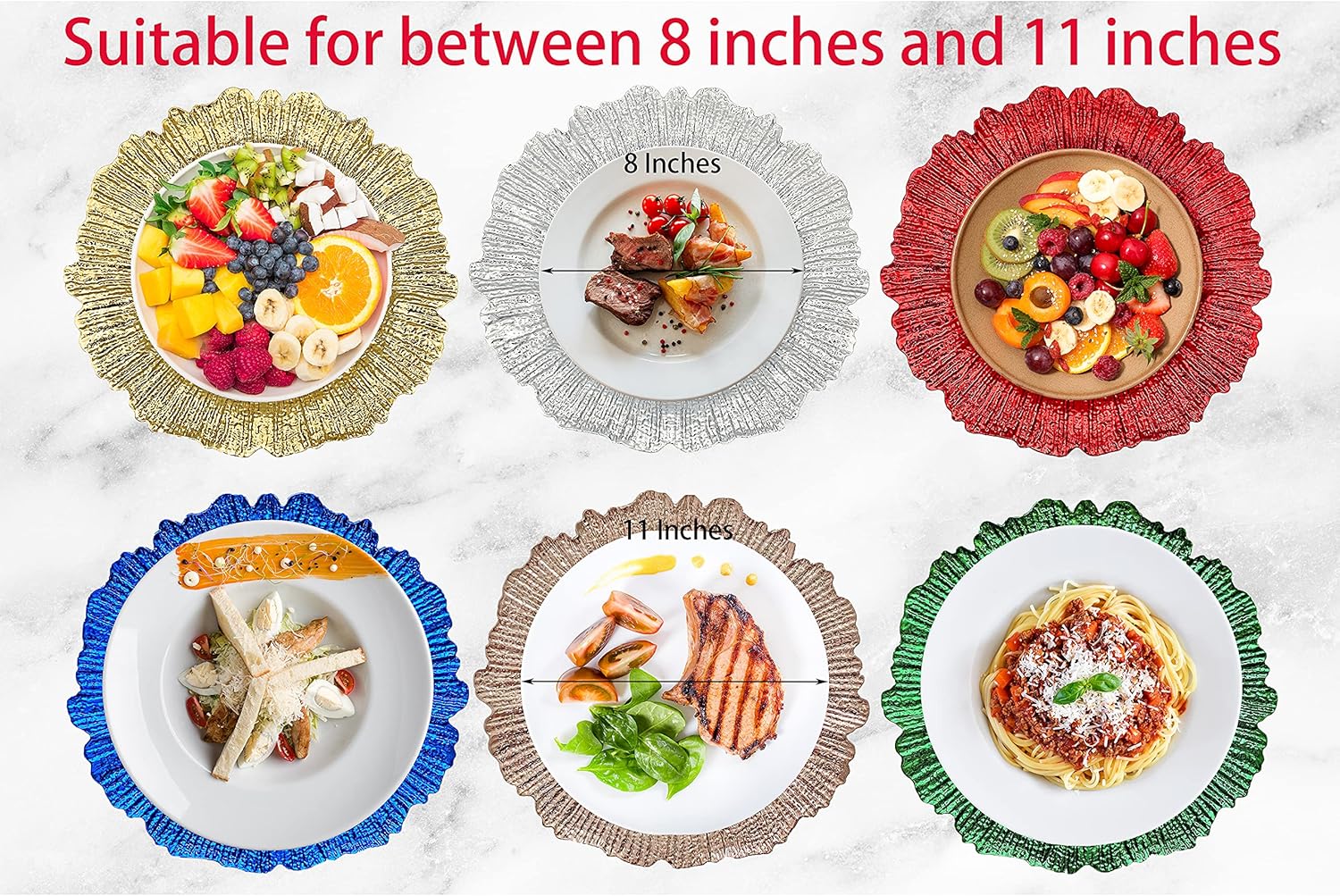 Henilosson 13-inch Gold charger plates for elegant parties 24 pack
