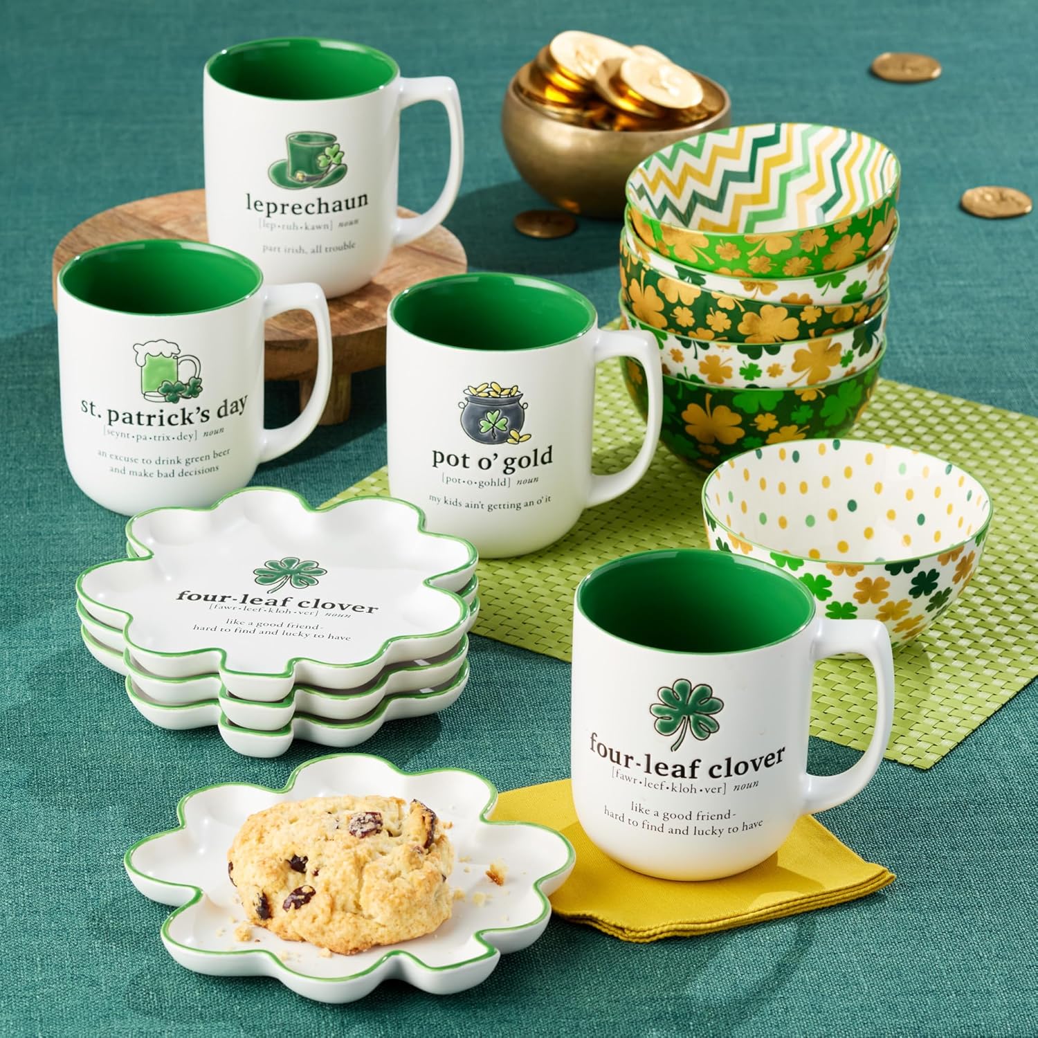 St Patricks Day Shamrock Bowls Set of 6 Just Because Cereal deserves it