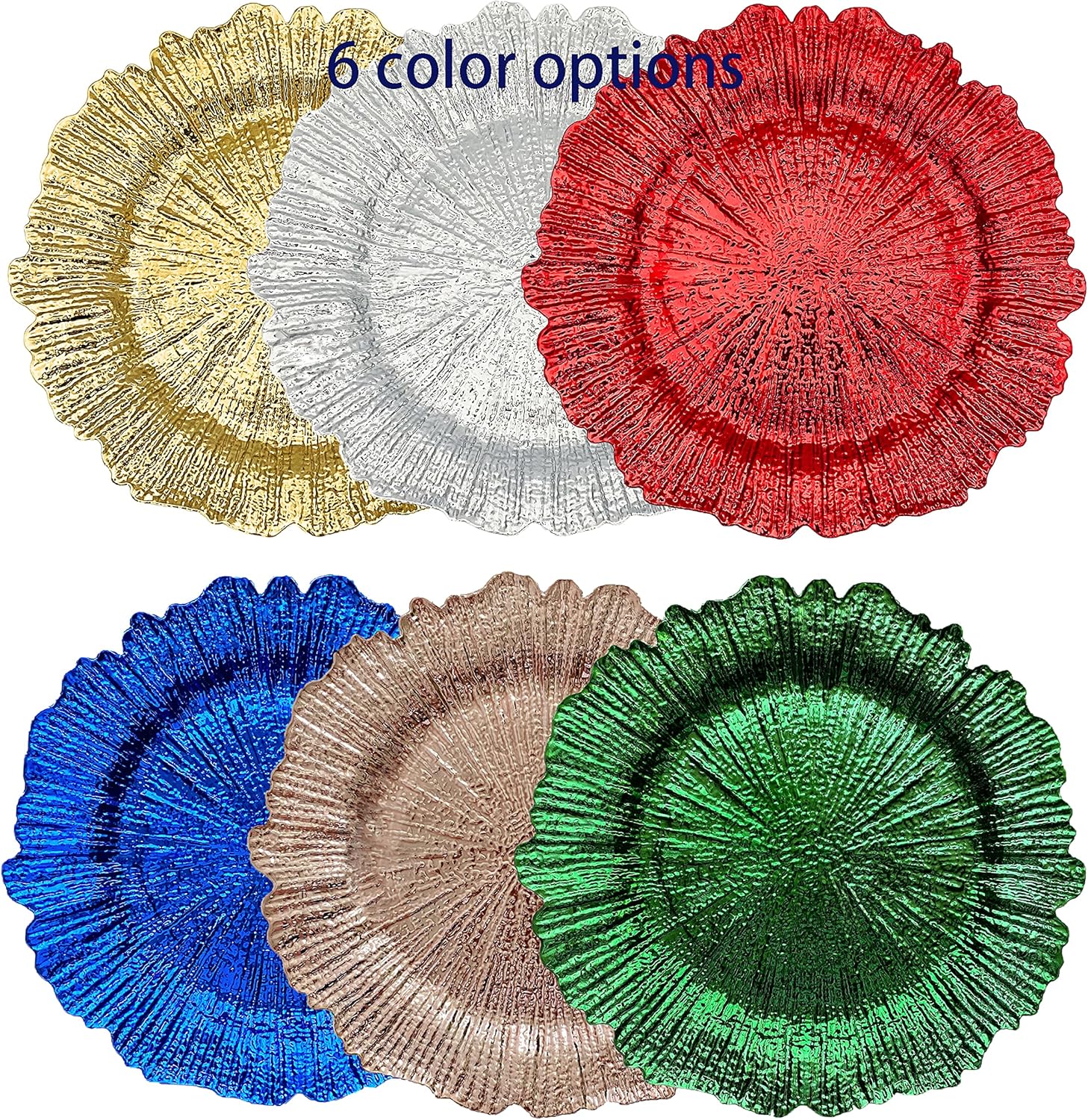Henilosson 13-inch Gold charger plates for elegant parties 24 pack