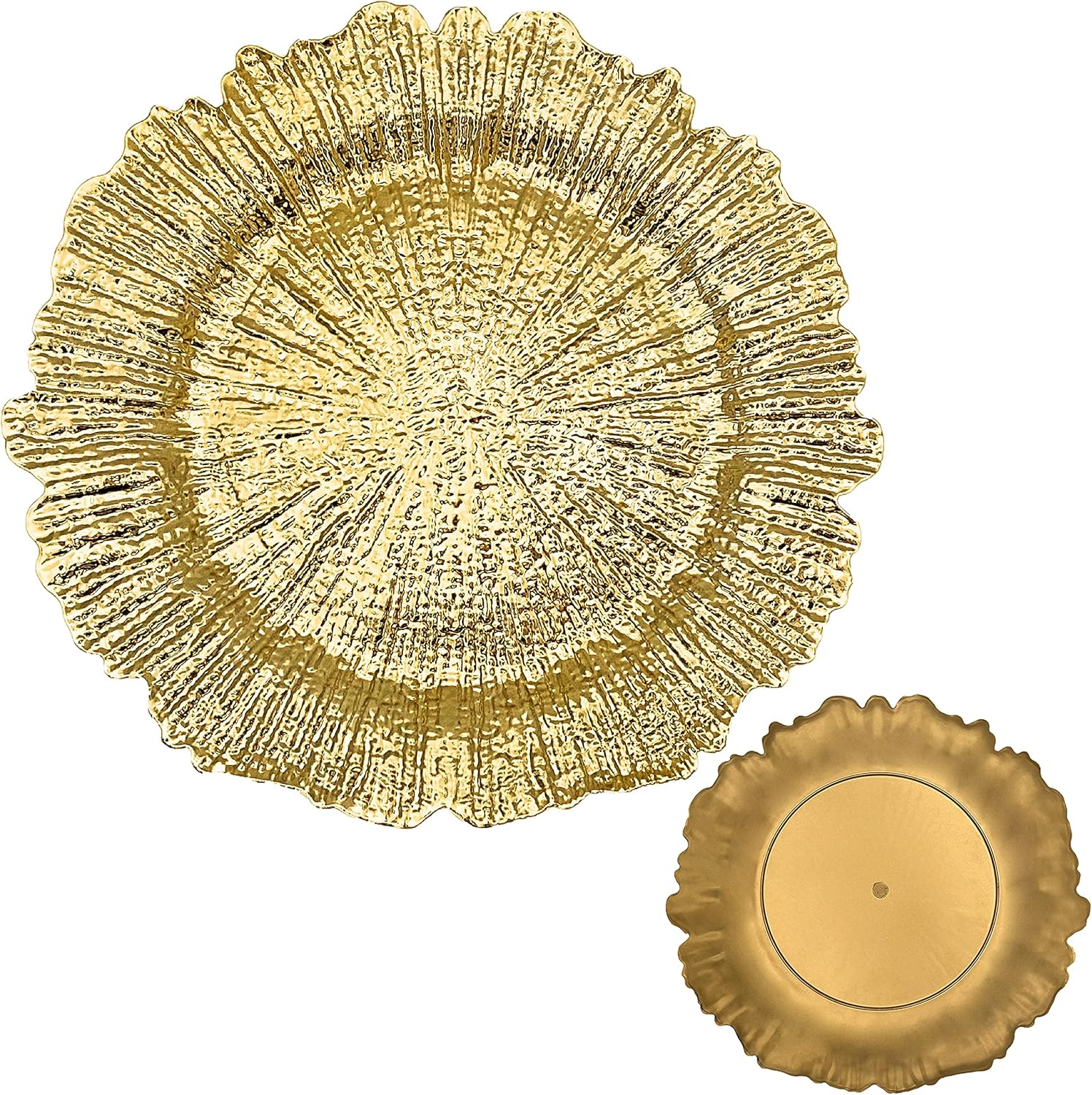 Henilosson 13-inch Gold charger plates for elegant parties 24 pack