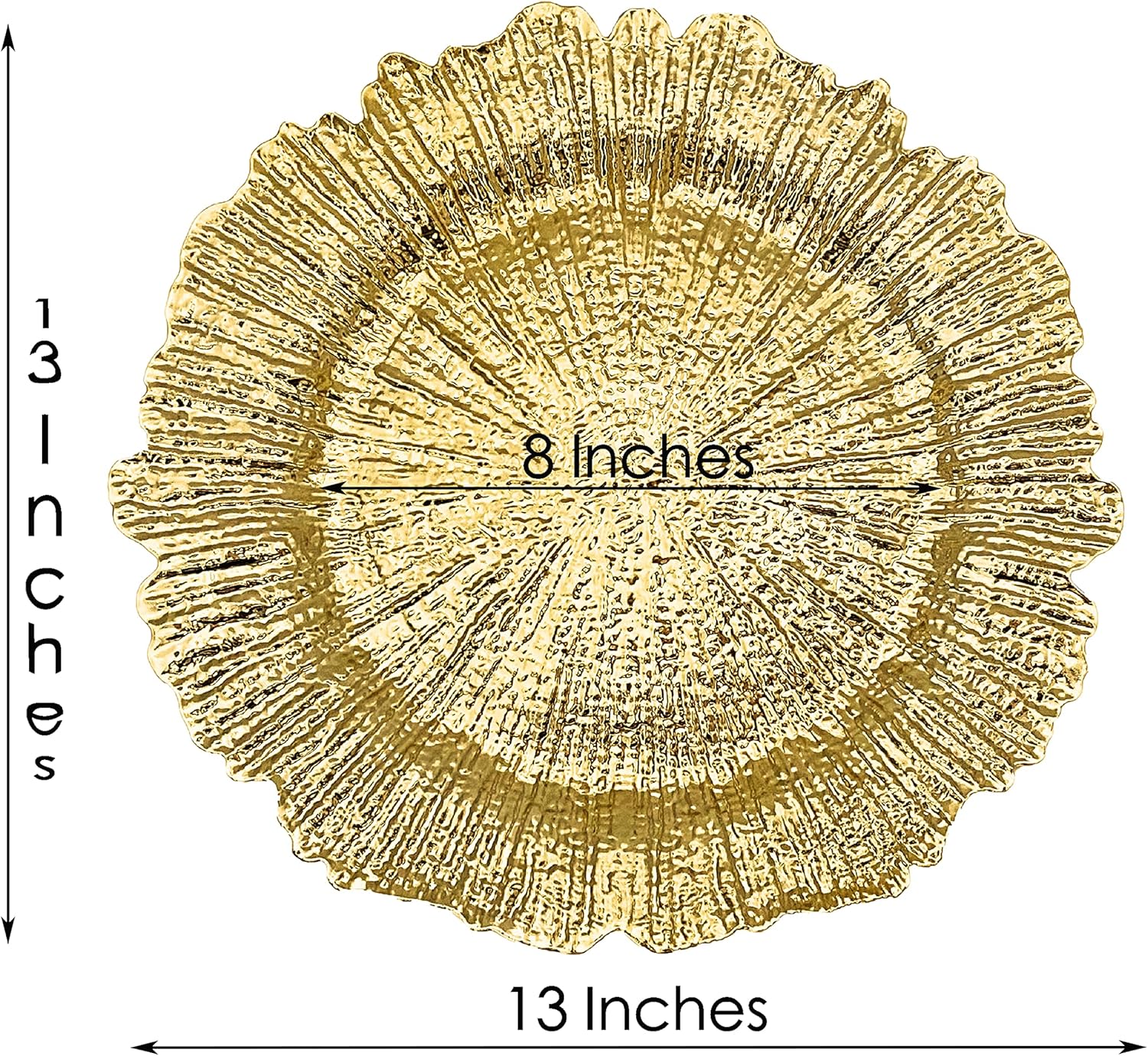 Henilosson 13-inch Gold charger plates for elegant parties 24 pack